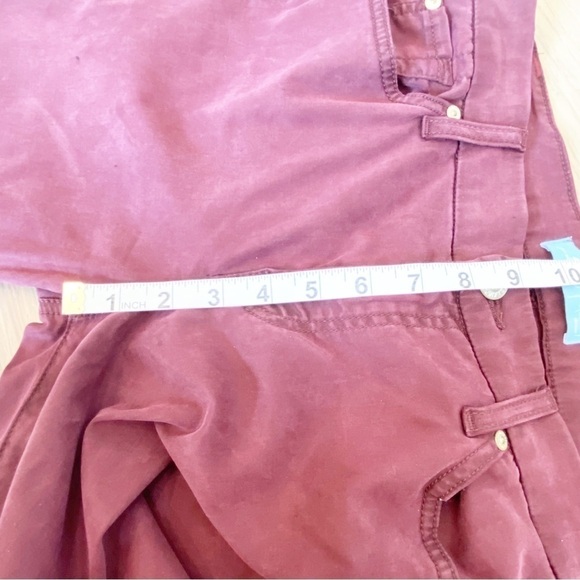 7 FOR ALL MANKIND Burgundy Blair Skinny Ankle Jeans - Picture 8 of 11